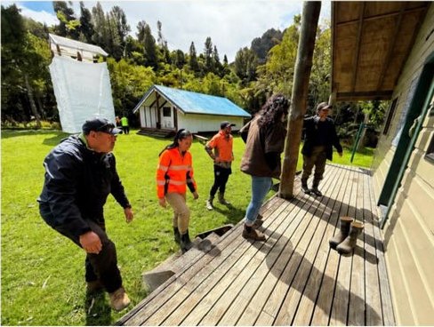 Kaitiaki induction on the marae grounds at Tieke